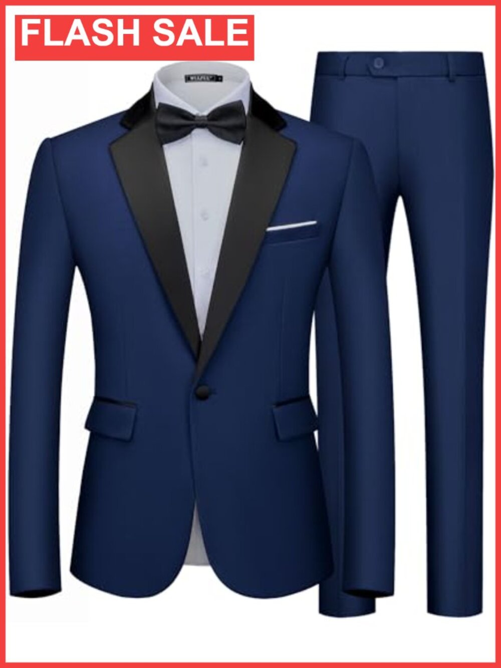 Men's Slim Fit 2-Piece Suit One Button Jacket Pants Tuxedo Set
